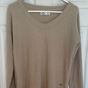 Hollister Size XS Women's Tan V-Neck Sweater